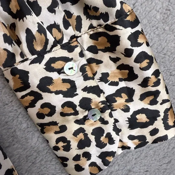 Zara leopard print blouse size large preowned - Picture 4 of 6